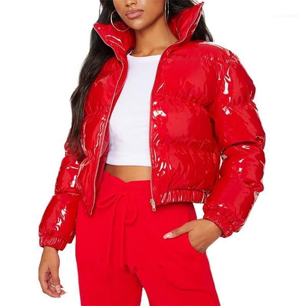 women's down & parkas fashion solid color pu leather parka coat women zipper full sleeve short puffer jacket winter streetwear jacket1, Black
women's down & parkas fashion solid color pu leather parka coat women zipper full sleeve short puffer jacket winter streetwear jacket1, Black
