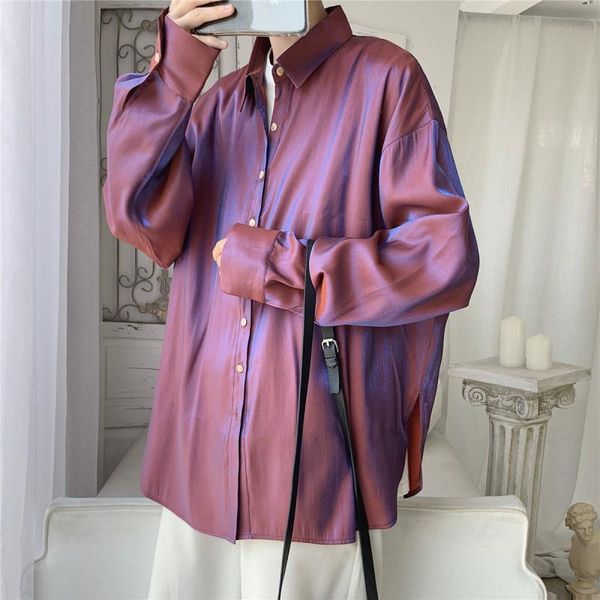 men's casual shirts men fashion lovers holographic silk shirt summer sun protection cardigan long sleeve reflective loose party club ma, White;black
men's casual shirts men fashion lovers holographic silk shirt summer sun protection cardigan long sleeve reflective loose party club ma, White;black