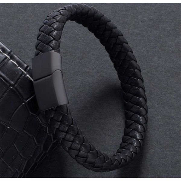 charm bracelets men's hand woven leather bracelet black metal buckle wrist strap gift, Golden;silver
charm bracelets men's hand woven leather bracelet black metal buckle wrist strap gift, Golden;silver