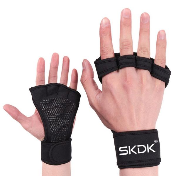 sports gloves 1 pair weight lifting training women men fitness body building gymnastics grips gym hand palm protector, Black
sports gloves 1 pair weight lifting training women men fitness body building gymnastics grips gym hand palm protector, Black