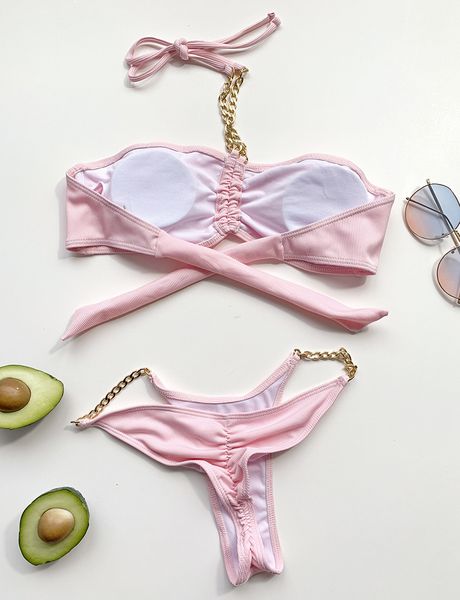 new halter ribbed brazilian female swimsuit women swimwear two pieces bikini set metal chains bather bathing suit swimb
new halter ribbed brazilian female swimsuit women swimwear two pieces bikini set metal chains bather bathing suit swimb