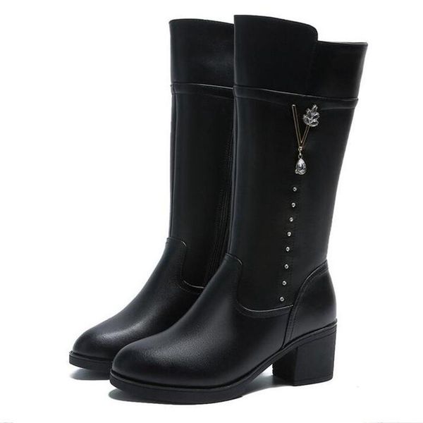 boots 2021 winter platform women's mid-tube plus velvet warm high-heeled women riding fashion casual shoes, Black
boots 2021 winter platform women's mid-tube plus velvet warm high-heeled women riding fashion casual shoes, Black