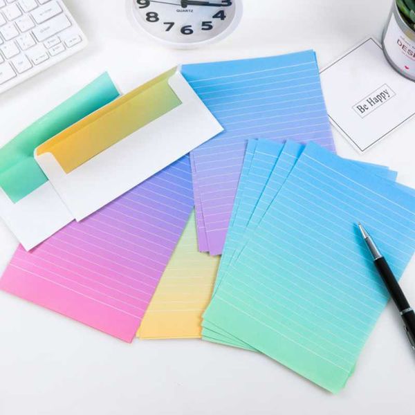 gift wrap 4 letter paper+ 2 envelopes set cute gradient confession stationery wedding invitation love writing letterhead supplies
gift wrap 4 letter paper+ 2 envelopes set cute gradient confession stationery wedding invitation love writing letterhead supplies