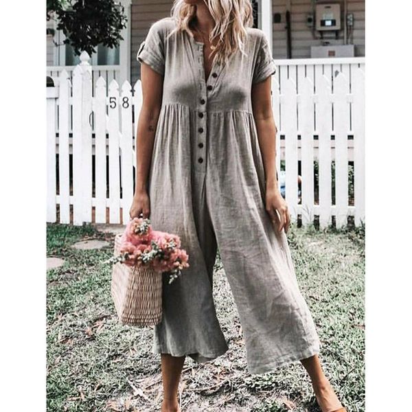 women's jumpsuits & rompers jumpsuit summer short sleeve ladies elegant playsuit casual womens loose trousers, Black;white
women's jumpsuits & rompers jumpsuit summer short sleeve ladies elegant playsuit casual womens loose trousers, Black;white