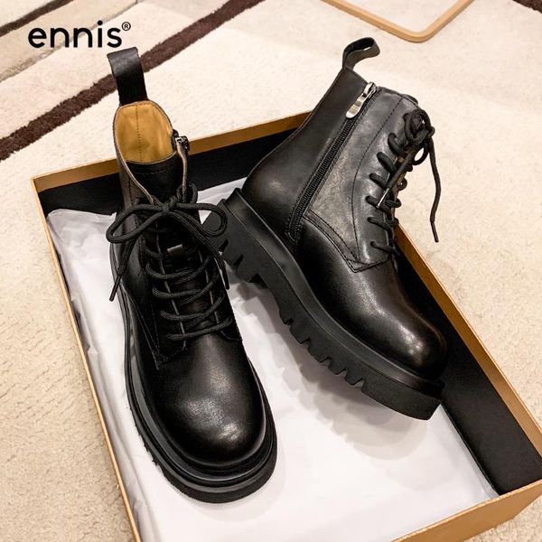 boots ennis brand platform real leather women's shoes thick sole zip black ankle chunky heel booties a47a
boots ennis brand platform real leather women's shoes thick sole zip black ankle chunky heel booties a47a
