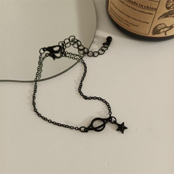 link, chain gothic black planet stars pendant bracelet punk simple adjustable for women luxury jewelry korean dainty gift
link, chain gothic black planet stars pendant bracelet punk simple adjustable for women luxury jewelry korean dainty gift
