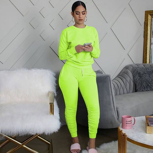 neon green sweatsuits for women two piece set long sleeve and stacked sweat pants set autumn tracksuit women 2 piece outfits, Black;white
neon green sweatsuits for women two piece set long sleeve and stacked sweat pants set autumn tracksuit women 2 piece outfits, Black;white