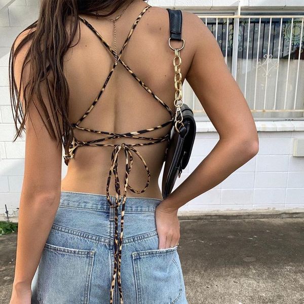 women's tanks & camis 2021 cross bandage sleeveless summer leopard printed backless crop streetwear fashion tees party, White
women's tanks & camis 2021 cross bandage sleeveless summer leopard printed backless crop streetwear fashion tees party, White