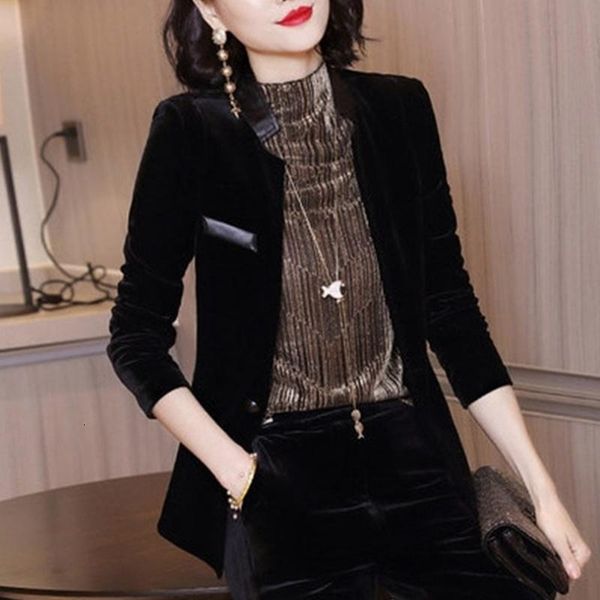 women's jackets velvet blazer black ladies designs suit winter coat woman blazers suits 5143 mayq, Black;brown
women's jackets velvet blazer black ladies designs suit winter coat woman blazers suits 5143 mayq, Black;brown