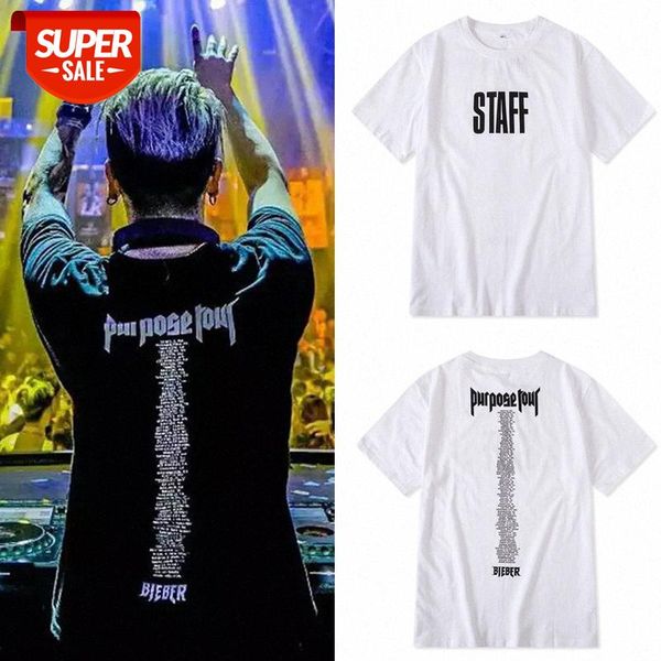 bieber with ins flow staff purpose tour letter printing men and women pure cotton short-sleeved t-shirt #4z3n, White;black
bieber with ins flow staff purpose tour letter printing men and women pure cotton short-sleeved t-shirt #4z3n, White;black