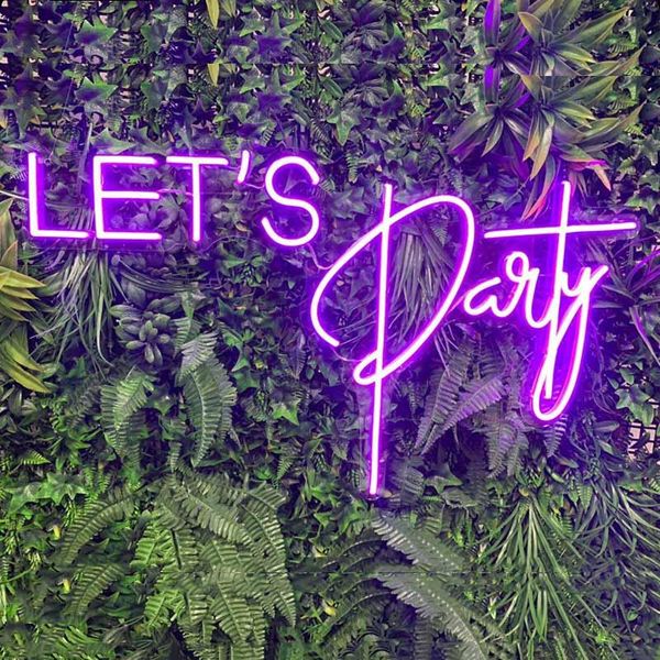 custom let's party led signs wedding decoration light neon sign decor for marriage other event & supplies
custom let's party led signs wedding decoration light neon sign decor for marriage other event & supplies