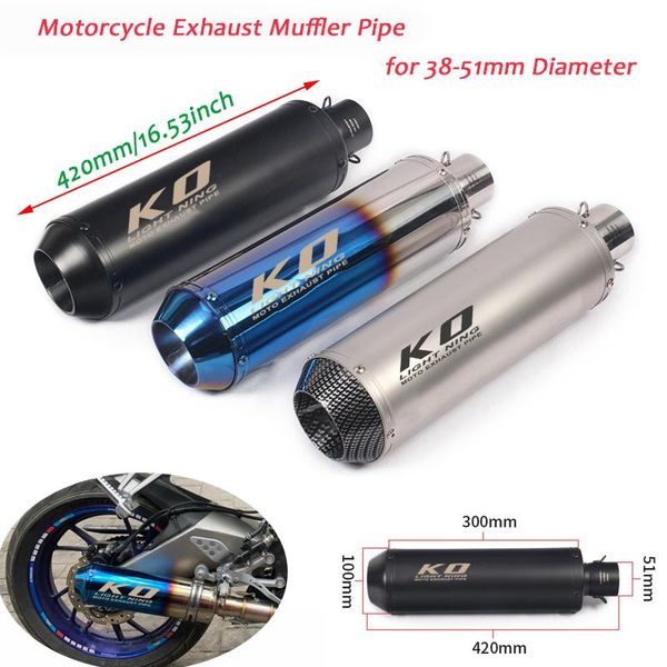 motorcycle exhaust system muffler pipe with db killer escape 38-51mm stainless steel 16.53inch vent tip tubes silp on
motorcycle exhaust system muffler pipe with db killer escape 38-51mm stainless steel 16.53inch vent tip tubes silp on