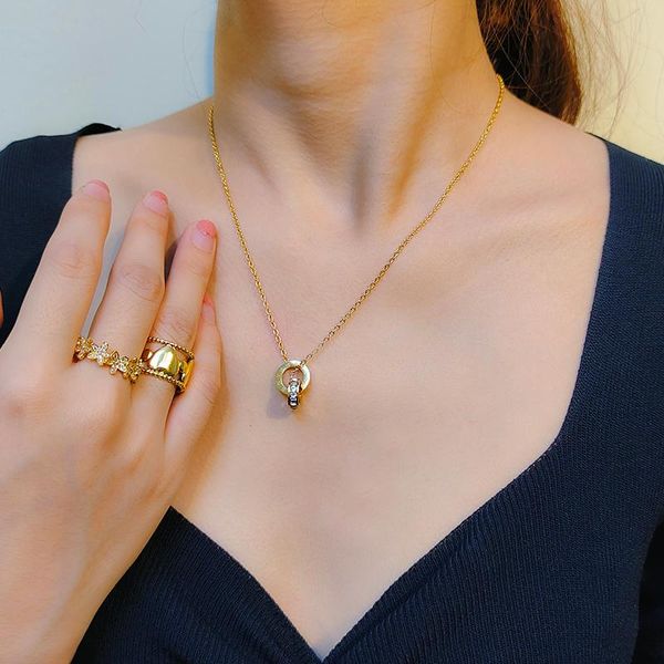 pendant necklaces stainless steel necklace for womens inlaid zircon round bead chain classic roman numeral style interlock link day gift, Silver
pendant necklaces stainless steel necklace for womens inlaid zircon round bead chain classic roman numeral style interlock link day gift, Silver