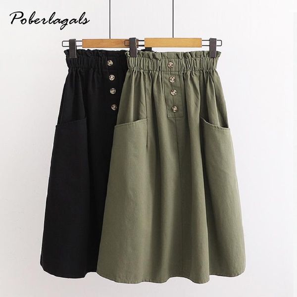 summer autumn women korean button vintage skirt with pocket high waist long female 2021 retro midi frill skirts, Black
summer autumn women korean button vintage skirt with pocket high waist long female 2021 retro midi frill skirts, Black