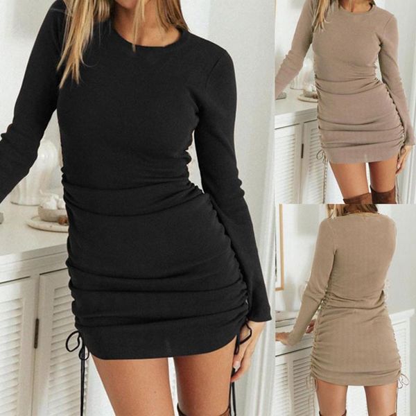 dresses for women long sleeve solid color drawstring mini bodycon party dress autumn woman vestidos clothing casual, Black;gray
dresses for women long sleeve solid color drawstring mini bodycon party dress autumn woman vestidos clothing casual, Black;gray