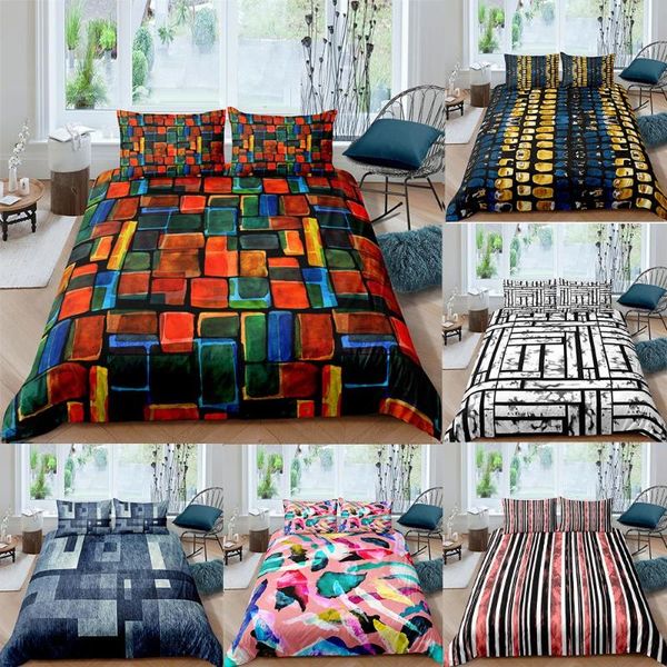 colorful geometric bedding set king soft bedclothes twin patchwork duvet cover with pillowcases 2/3pcs home decor sets
colorful geometric bedding set king soft bedclothes twin patchwork duvet cover with pillowcases 2/3pcs home decor sets