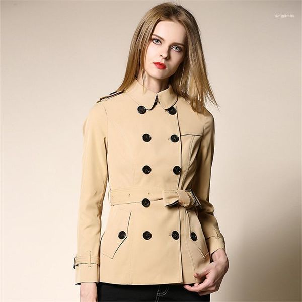 women's trench coats 2021 spring female fashion double breasted coat women lapel short slim temperament lr2121, Tan;black
women's trench coats 2021 spring female fashion double breasted coat women lapel short slim temperament lr2121, Tan;black