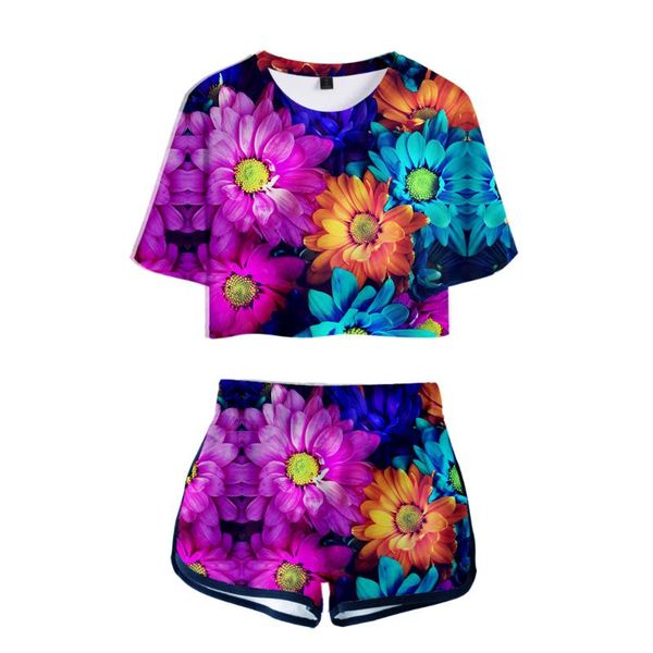women's t-shirt trendy cool colorful flowers rose two piece set chrysanthemum sunflower women shorts+lovely 3d girls sport suits, White
women's t-shirt trendy cool colorful flowers rose two piece set chrysanthemum sunflower women shorts+lovely 3d girls sport suits, White