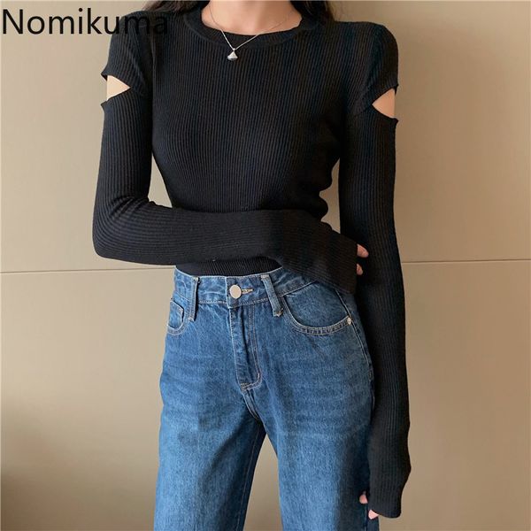 nomikuma o neck long sleeve hollow out knitted pullover jumpers solid color casual fashion slim sweater women basic 3d067 210514, White;black
nomikuma o neck long sleeve hollow out knitted pullover jumpers solid color casual fashion slim sweater women basic 3d067 210514, White;black