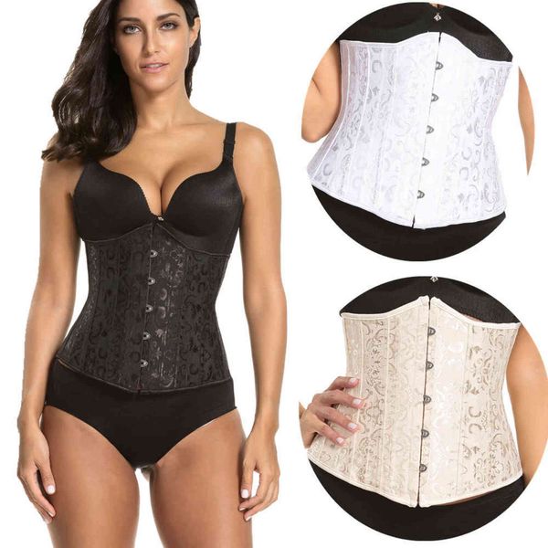 luxury women's shapers straight 24 steel bone corset jacquard fabric abdomen waist seal court body shaping cloth, Black;white
luxury women's shapers straight 24 steel bone corset jacquard fabric abdomen waist seal court body shaping cloth, Black;white