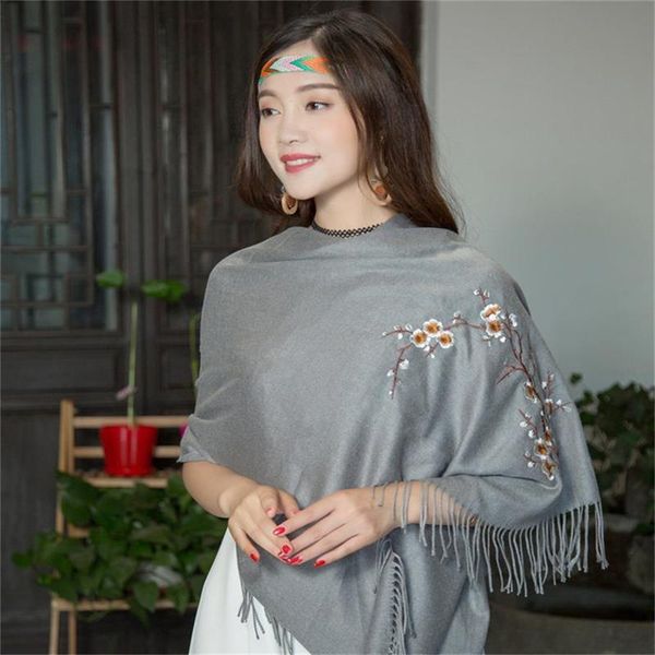 scarves gray embroider flower pashmina cashmere scarf female winter warm shawl fashion cape mujeres bufanda qm02, Blue;gray
scarves gray embroider flower pashmina cashmere scarf female winter warm shawl fashion cape mujeres bufanda qm02, Blue;gray