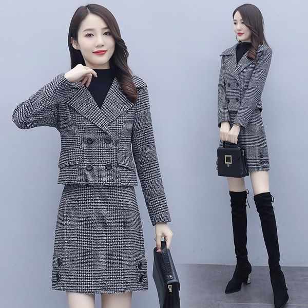 two piece dress real s spot woolen suit female temperament is thin two-piece set of 2021 autumn and winter fashion skirt, White
two piece dress real s spot woolen suit female temperament is thin two-piece set of 2021 autumn and winter fashion skirt, White