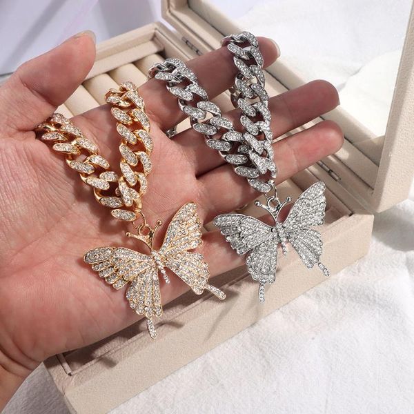 chains out shiny full rhinestone big butterfly pendant chunky cuban chain necklace for women miami punk hip hop jewelry, Silver
chains out shiny full rhinestone big butterfly pendant chunky cuban chain necklace for women miami punk hip hop jewelry, Silver