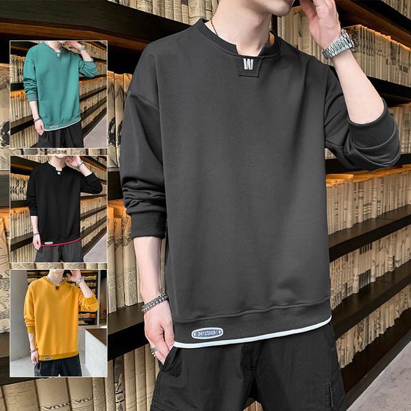 loose t-shirt fashion brand spring leisure long sve upper cloth autumn and winter sweater men's summer t, Black
loose t-shirt fashion brand spring leisure long sve upper cloth autumn and winter sweater men's summer t, Black