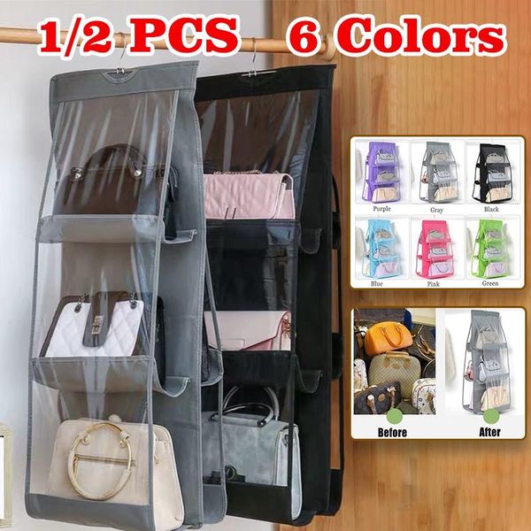 storage boxes & bins wardrobe closet space saving 6 pocket hanging handbag organizer transparent bag sundry finishing anti dust pouch hanger
storage boxes & bins wardrobe closet space saving 6 pocket hanging handbag organizer transparent bag sundry finishing anti dust pouch hanger