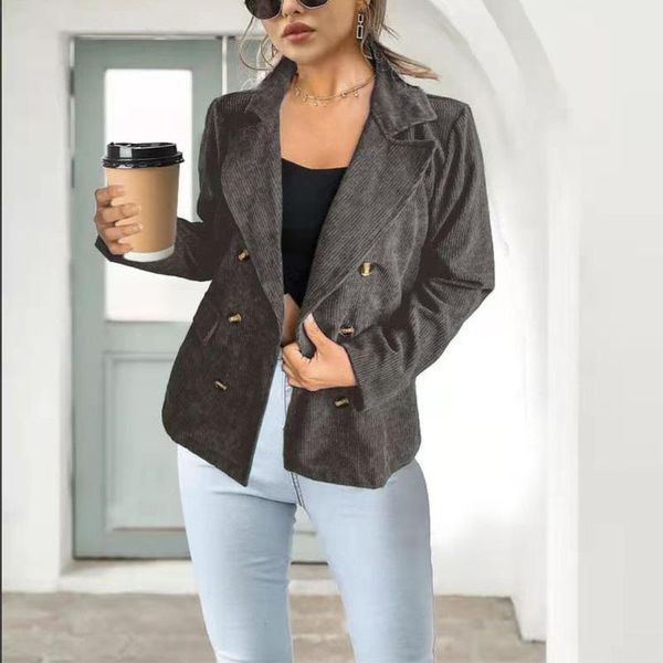 women's suits & blazers corduroy casual blazer women button female woman jackets for 2021 solid winter long sleeve and coat, White;black
women's suits & blazers corduroy casual blazer women button female woman jackets for 2021 solid winter long sleeve and coat, White;black