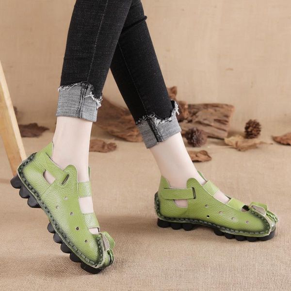 breathable casual women's shoes retro handmade soft bottom flat hole large size comfortable sandals, Black
breathable casual women's shoes retro handmade soft bottom flat hole large size comfortable sandals, Black