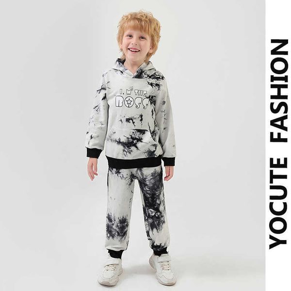 children's clothing 2021 spring new tie dye kids wear boys' letter hooded sweatshirt pants 2-piece set casual style fashion suit x, White
children's clothing 2021 spring new tie dye kids wear boys' letter hooded sweatshirt pants 2-piece set casual style fashion suit x, White
