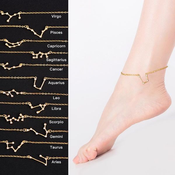 anklets fashion 12 zodiac constellation for women vintage gold sliver color crystal anklet 2021 bracelet on leg bohemian jewelry, Red;blue
anklets fashion 12 zodiac constellation for women vintage gold sliver color crystal anklet 2021 bracelet on leg bohemian jewelry, Red;blue