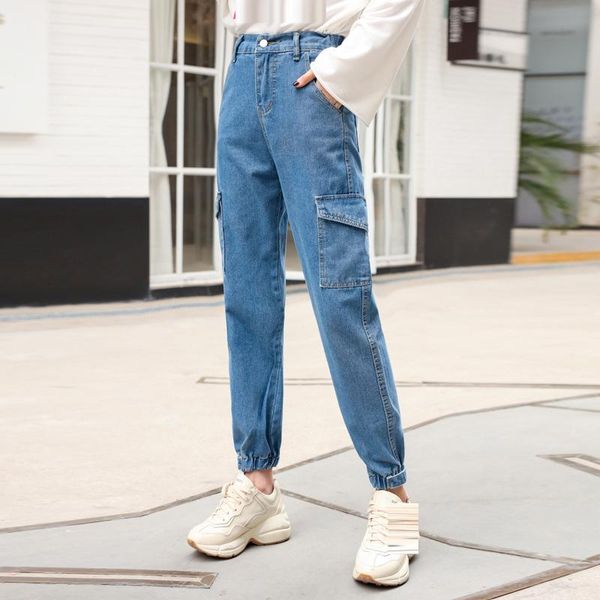 women's jeans high waist casual harem pants lady loose korean elastic denim trouser cloth woman summer spring, Blue
women's jeans high waist casual harem pants lady loose korean elastic denim trouser cloth woman summer spring, Blue