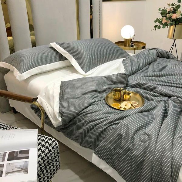 comforters & sets tencel summer quilt stripe printed single double blanket home bedding spring autumn thin quilts washable air conditioning
comforters & sets tencel summer quilt stripe printed single double blanket home bedding spring autumn thin quilts washable air conditioning