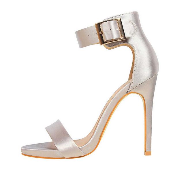 dress shoes metal high-heeled women's sandals latest fashion fine heel, Black
