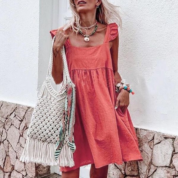 casual dresses 2021 summer solid color women dress backless high waist square collar vestidos boho beach ruffles sundress, Black;gray
casual dresses 2021 summer solid color women dress backless high waist square collar vestidos boho beach ruffles sundress, Black;gray