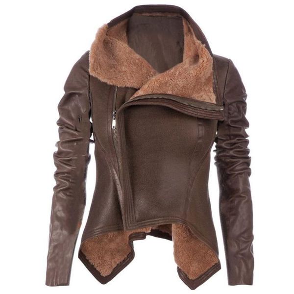 women's jackets 2021 winter warm gothic casual office lady women wool slim thick lapel plain zipper asymmetric female fashion overcoats, Black;brown
women's jackets 2021 winter warm gothic casual office lady women wool slim thick lapel plain zipper asymmetric female fashion overcoats, Black;brown