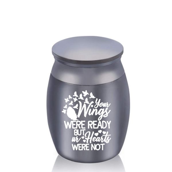 aluminum alloy cremation urn pendant with five colors keepsake jar feathers -your wings were ready but my heart was not-, Silver
aluminum alloy cremation urn pendant with five colors keepsake jar feathers -your wings were ready but my heart was not-, Silver