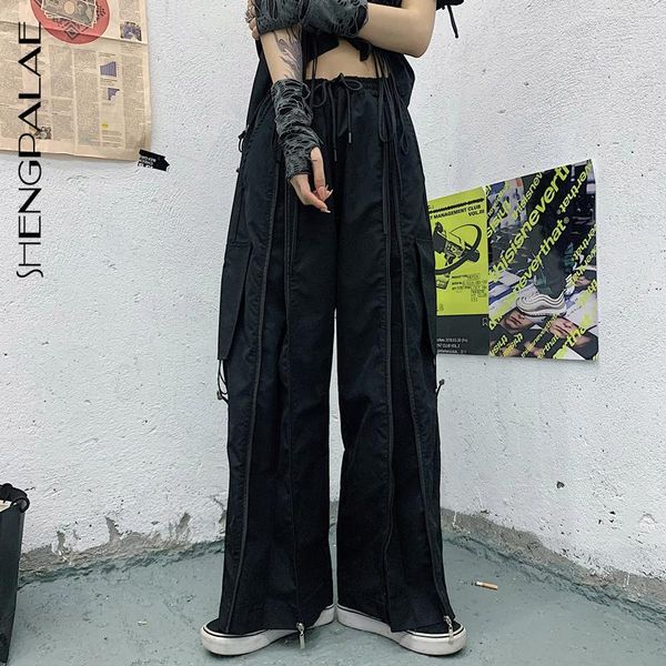 women's pants & capris shengpalae 2021 autumn vintage patchwork joggers sweatpants harajuku woman trousers elastics high waist folds za, Black;white
women's pants & capris shengpalae 2021 autumn vintage patchwork joggers sweatpants harajuku woman trousers elastics high waist folds za, Black;white
