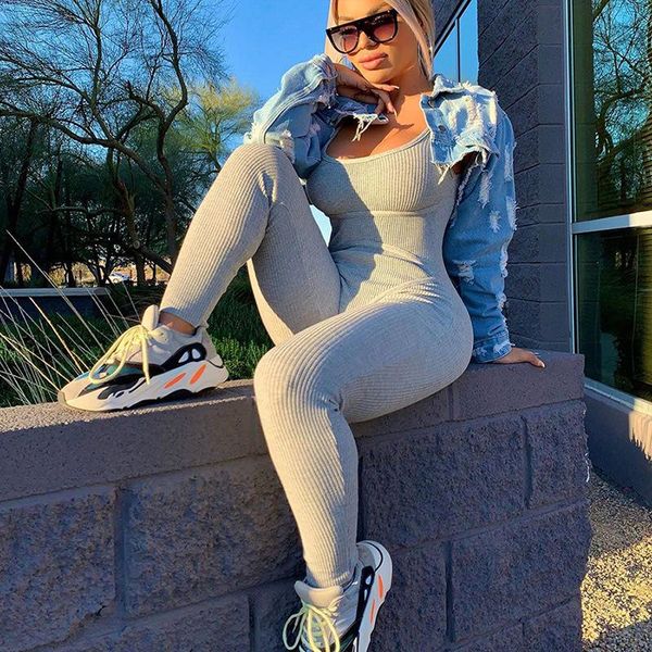 women's jumpsuits & rompers sportwear jumpsuit knit rib bodycon solid streetwear outfit casual pencil pants fitness womens, Black;white
women's jumpsuits & rompers sportwear jumpsuit knit rib bodycon solid streetwear outfit casual pencil pants fitness womens, Black;white