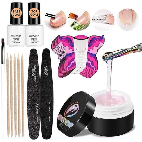 crystal extension nail gel kit with file forming paper coat base potherapy brush diy art kits
crystal extension nail gel kit with file forming paper coat base potherapy brush diy art kits