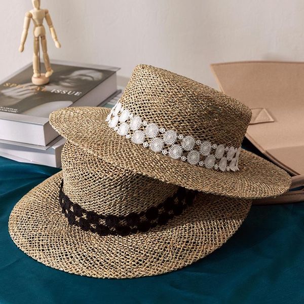 wide brim hats summer ins flat-brimmed straw hat female retro short british sun shade sunscreen holiday seaside 2021, Blue;gray
wide brim hats summer ins flat-brimmed straw hat female retro short british sun shade sunscreen holiday seaside 2021, Blue;gray