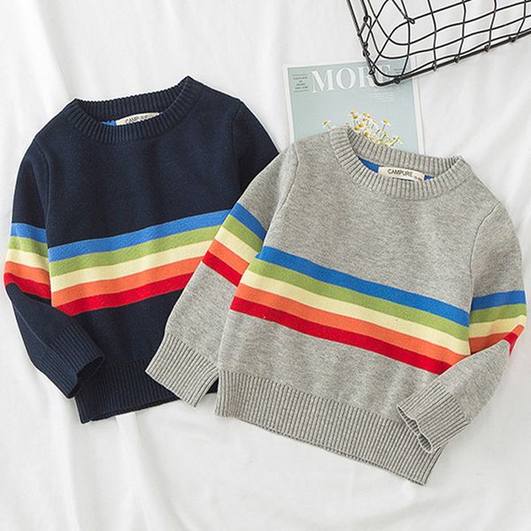 boys rainbow children knitwear autumn winter baby girl clothes outerwear kids pullover girls sweater 1-5 year, Blue
boys rainbow children knitwear autumn winter baby girl clothes outerwear kids pullover girls sweater 1-5 year, Blue