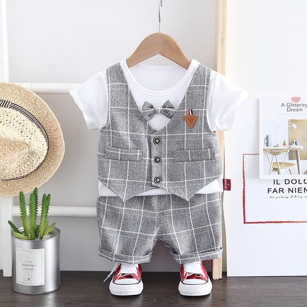 baby boys clothes summer children sleeveless shirt plaid vest t-shirt casual pants 2pcs/set infant kids toddler gentleman suit clothing sets, White
baby boys clothes summer children sleeveless shirt plaid vest t-shirt casual pants 2pcs/set infant kids toddler gentleman suit clothing sets, White