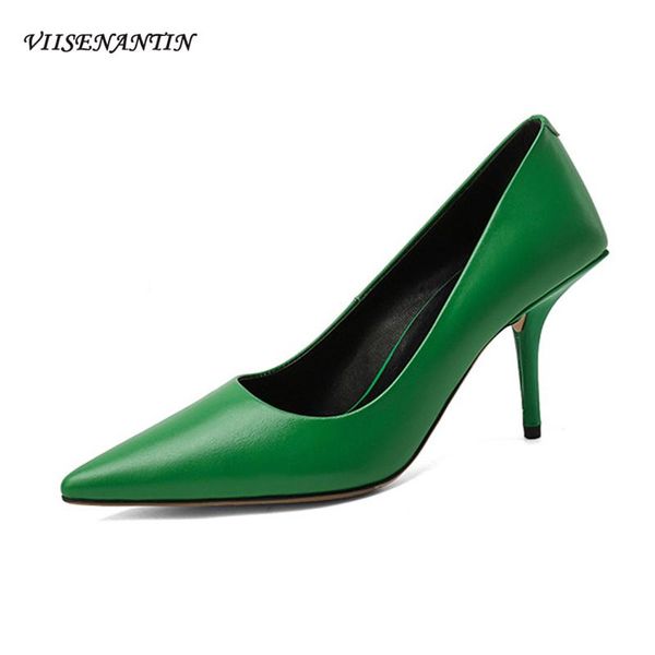 dress shoes 2021 green pumps shoe spring summer french retro high-heeled leather temperament pointed single women, Black
dress shoes 2021 green pumps shoe spring summer french retro high-heeled leather temperament pointed single women, Black