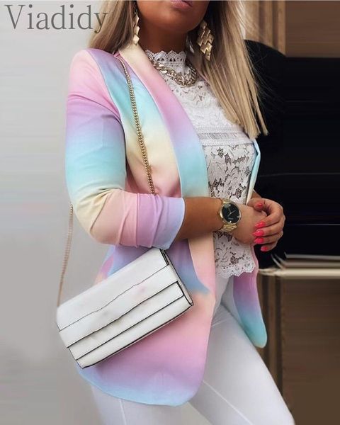 women's suits & blazers women gradient colorblock long sleeve casual blazer spring and autumn jacket female slim coat, White;black
women's suits & blazers women gradient colorblock long sleeve casual blazer spring and autumn jacket female slim coat, White;black