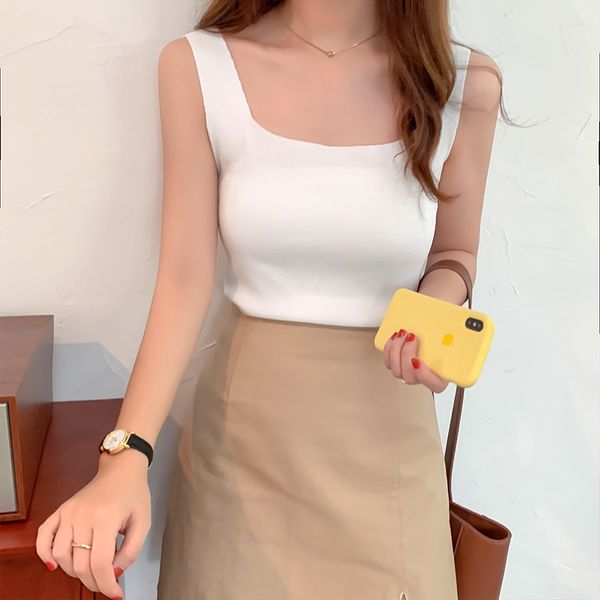 tank women summer casualsleeveles vest candy colors knitted off shoulder crop 210514, White
tank women summer casualsleeveles vest candy colors knitted off shoulder crop 210514, White