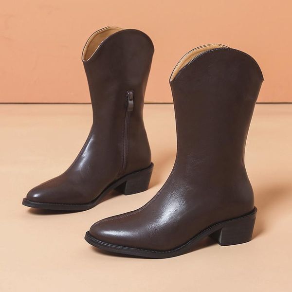 boots 2021 spring and autumn single pointed toe mid-heel retro western cowboy side zipper fashion women, Black
boots 2021 spring and autumn single pointed toe mid-heel retro western cowboy side zipper fashion women, Black