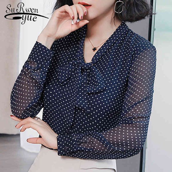 fashion women blouse bow collar office dot print chiffon shirt long sleeve blusas 1864 50 210508, White
fashion women blouse bow collar office dot print chiffon shirt long sleeve blusas 1864 50 210508, White